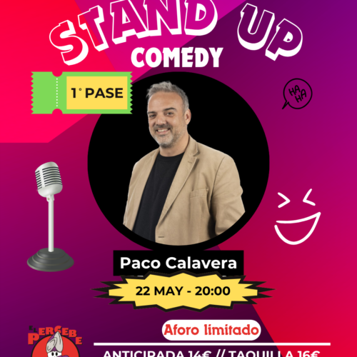 Viernes 20:00 Paco Calavera en Cafeteria Bar El Percebe Comedy (Viernes 20:00)